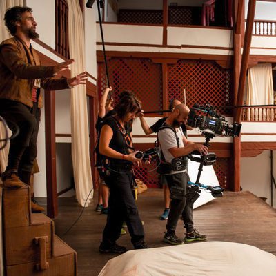 Pere Ponce grabando para la serie 'El Ministerio del Tiempo'