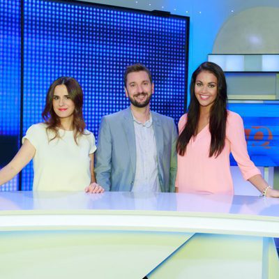 Estíbaliz Gabilondo, Diego Revuelta y Lara Álvarez en 'Espejo público'