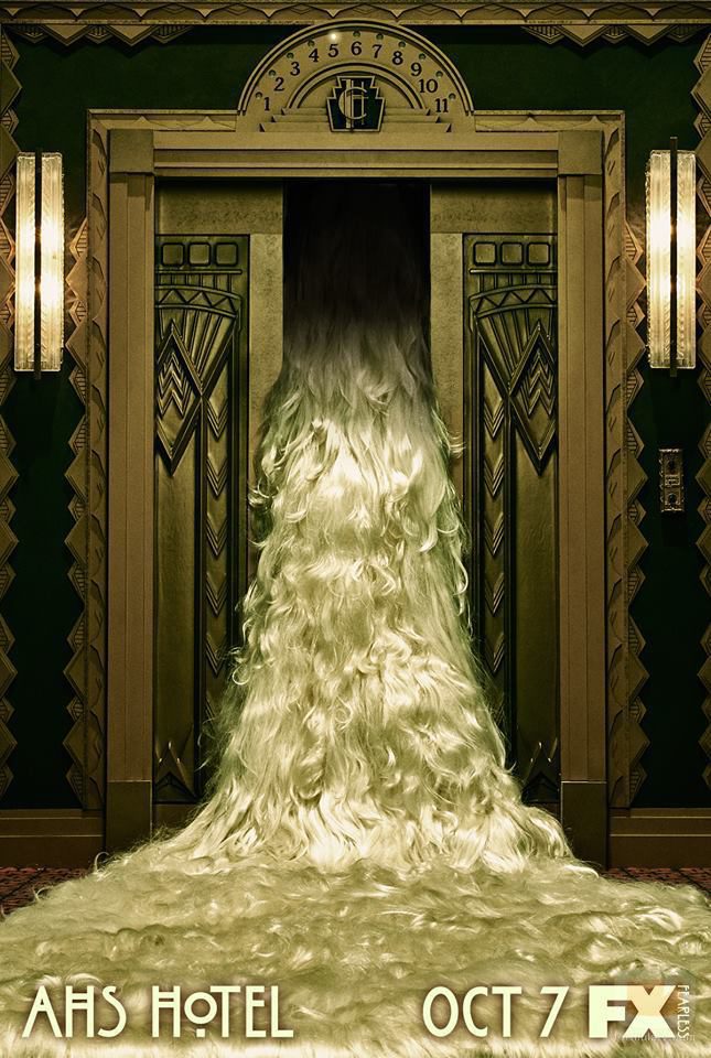 La larga melena de Lady Gaga en el poster de 'American Horror Story: Hotel'
