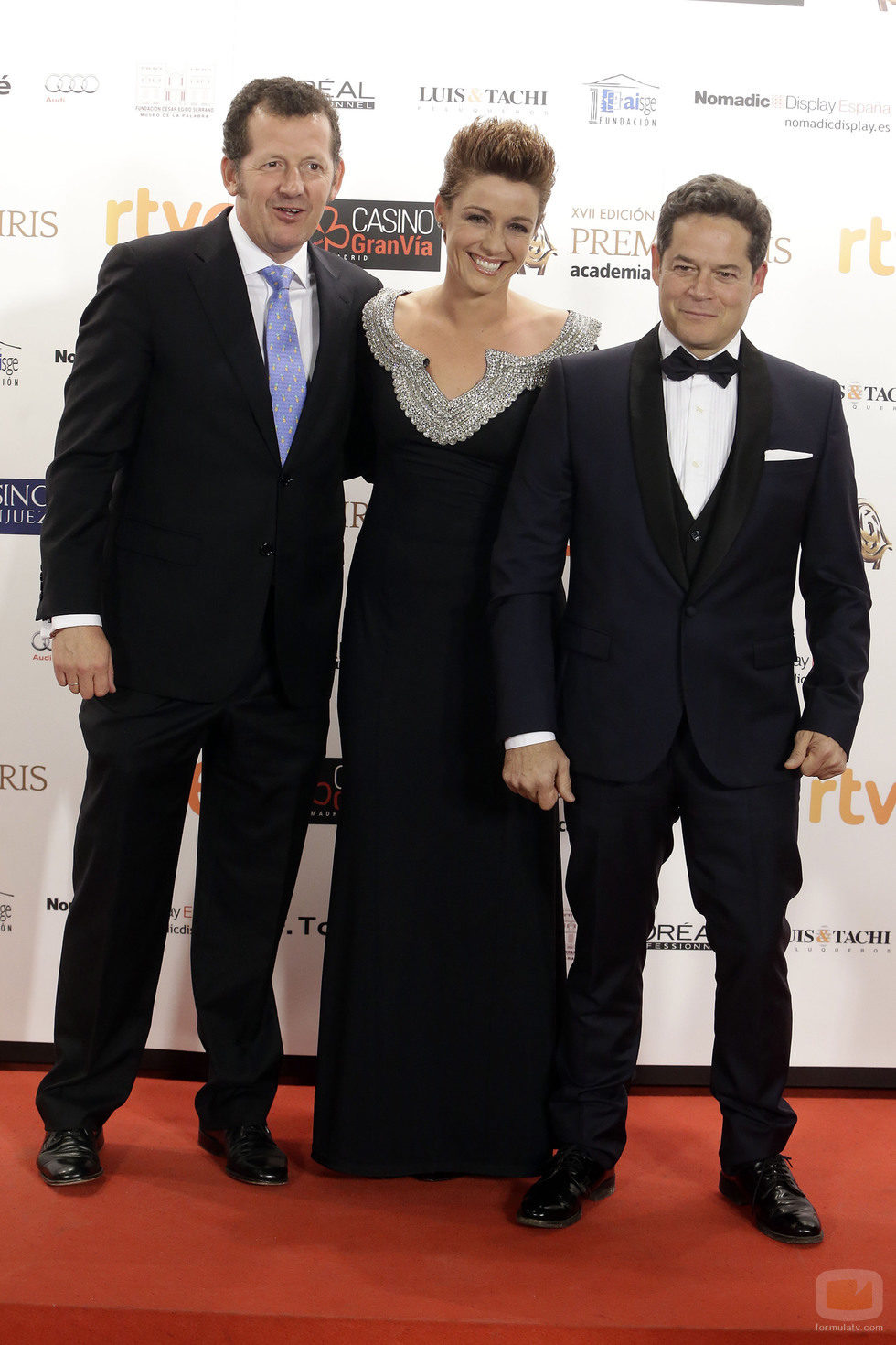 Carlos García Hirschfeld, Marta Solano y Jorge Sanz en los Premios Iris 2015