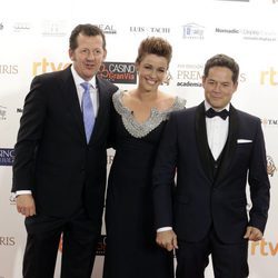 Carlos García Hirschfeld, Marta Solano y Jorge Sanz en los Premios Iris 2015
