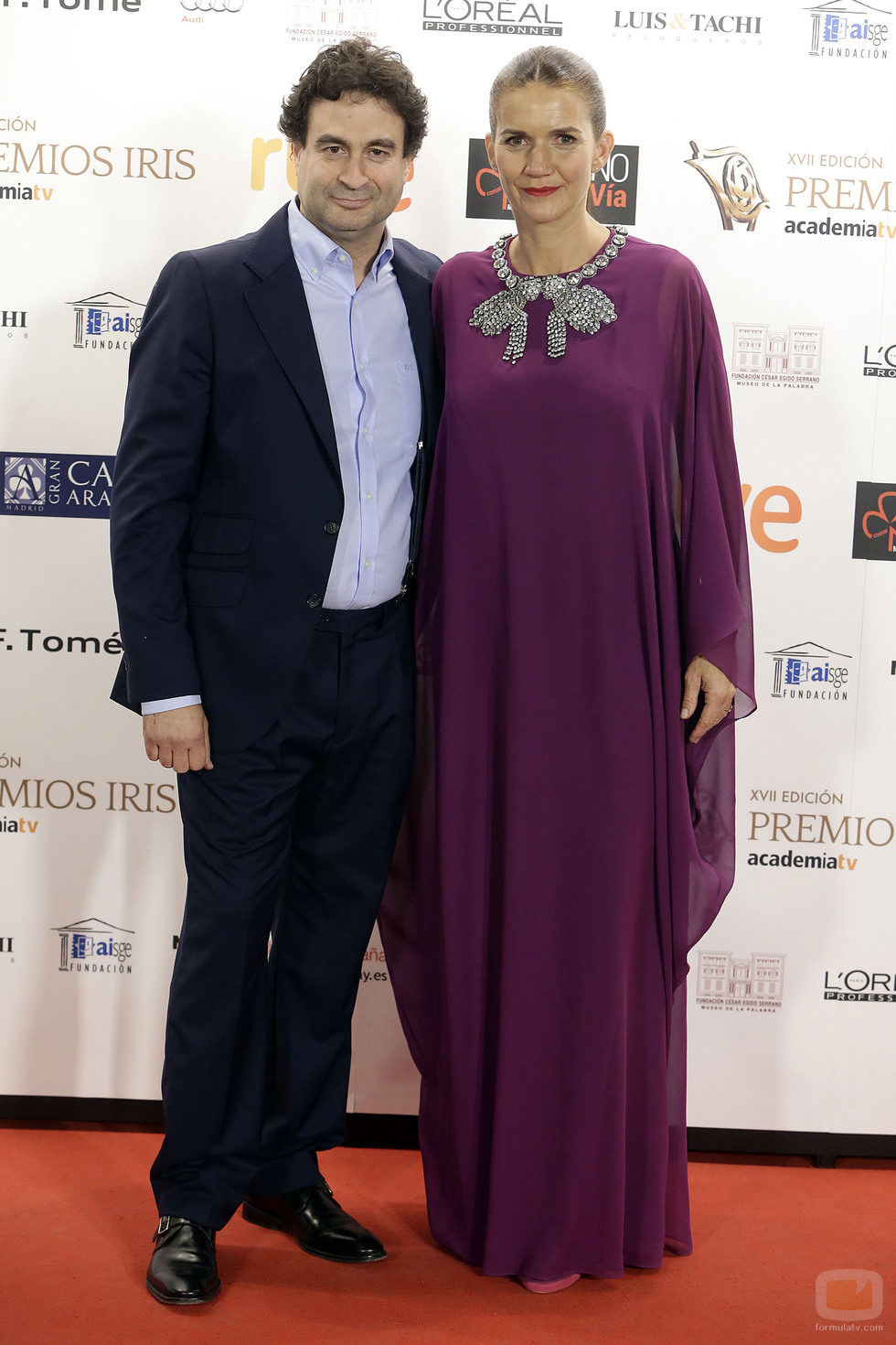 Pepe Rodríguez y Samantha Vallejo-Nagéra en los Premios Iris 2015