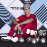 Justin Bieber, sonriente, en los premios de los 'MTV EMAs 2015'