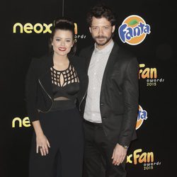 Adriana Torrebejano y Álvaro Morte en los Neox Fan Awards 2015