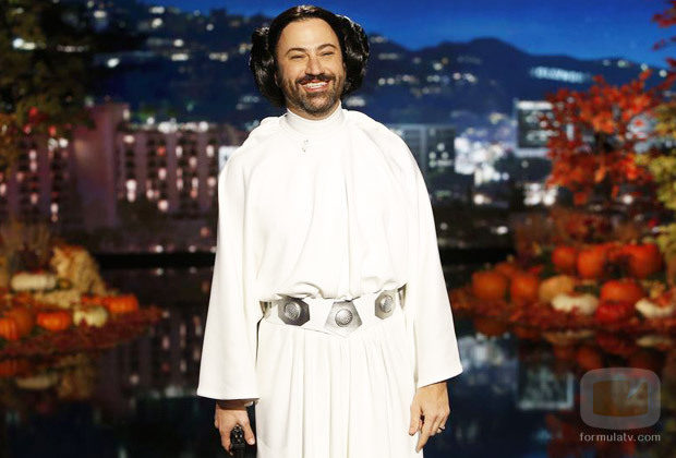 Jimmy Kimmel disfrazado de la princesa Leia