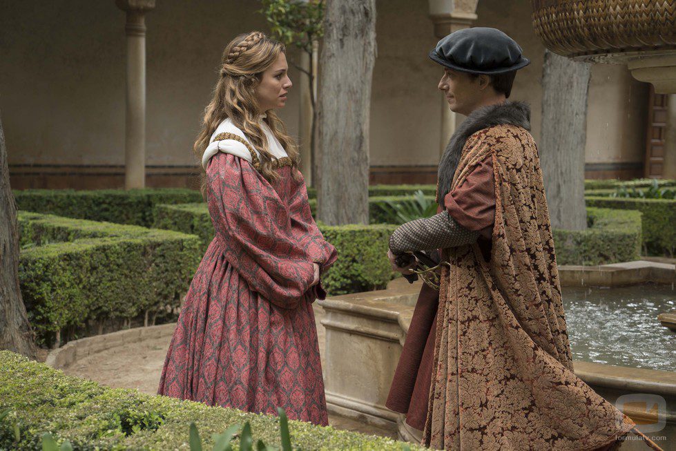 Isabel de Portugal y Francisco de Borja en los jardines de la Alhambra en 'Carlos, Rey Emperador'