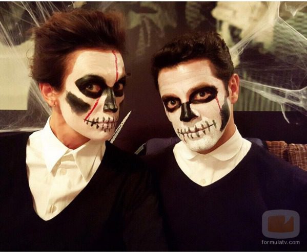 Nieves Álvarez disfrazada para Halloween 2015