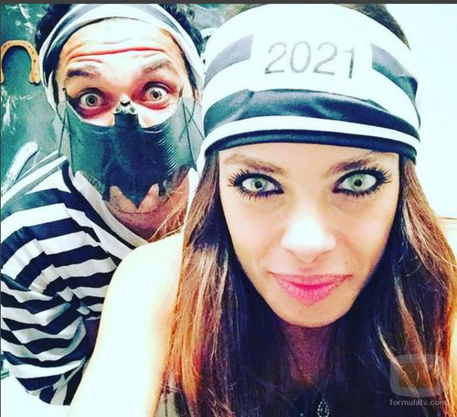 Dani Álves y su novia disfrazados para Halloween 2015