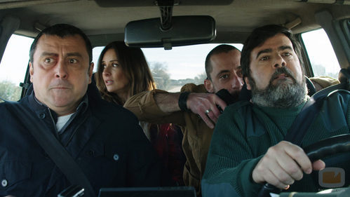 Mario, Marta y Crespo en un coche en 'Rabia'