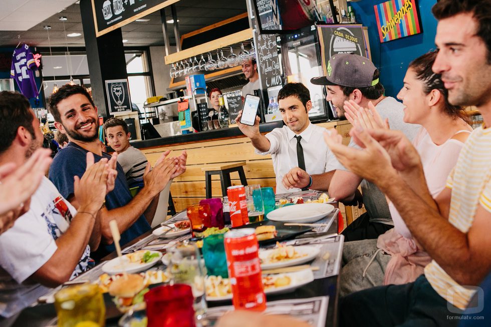 Antonio Díaz junto a los compañeros de Ricky Rubio en 'El Mago Pop: 48 horas con Ricky Rubio'