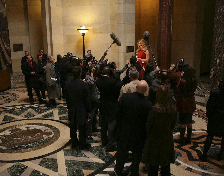 Rueda de prensa en 'Ugly Betty'