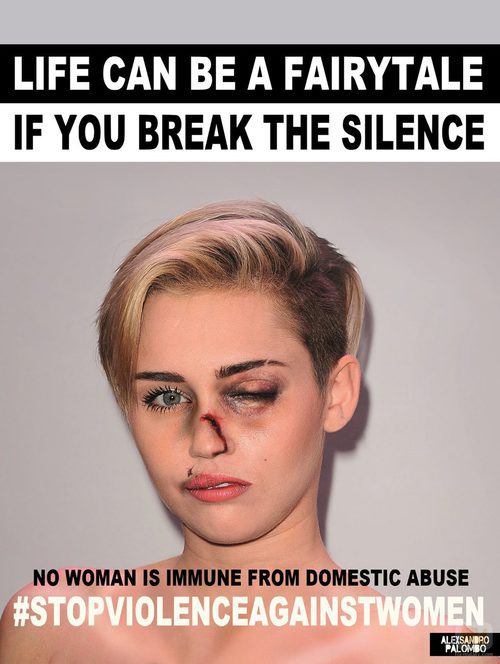 Miley Cyrus golpeada para "Break the Silence"