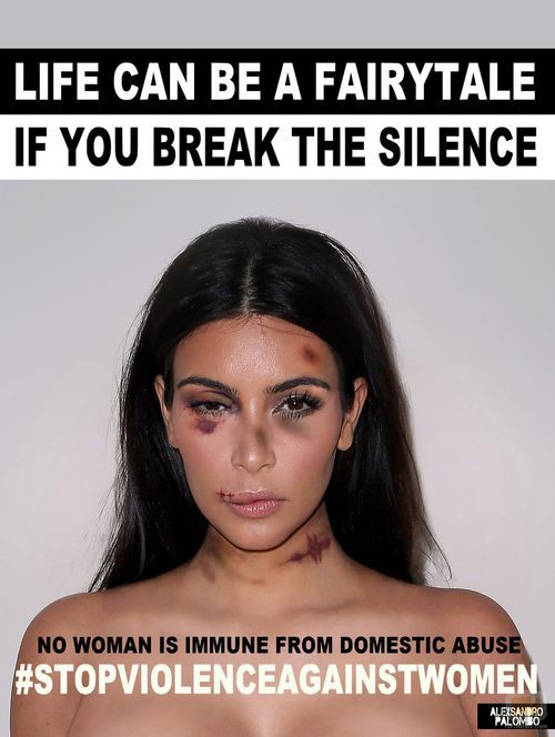 Kim Kardashian golpeada para "Break the Silence"