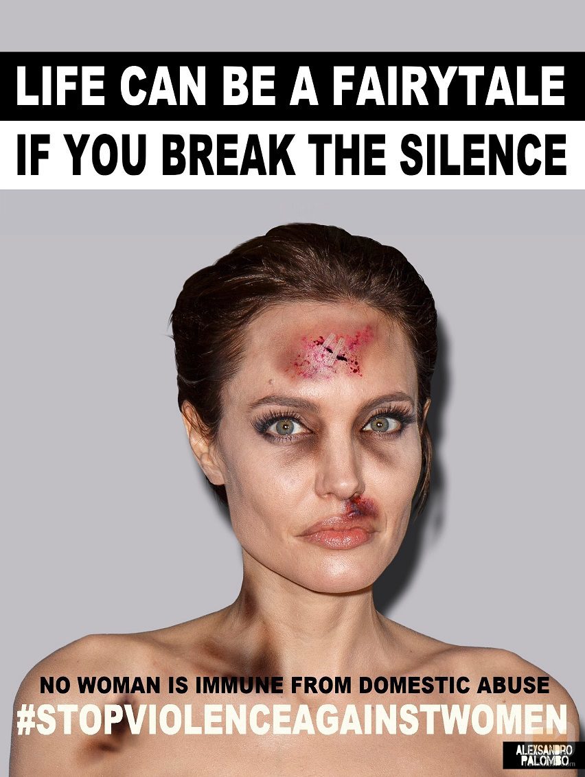 Angelina Jolie agredida para "Break the Silence"