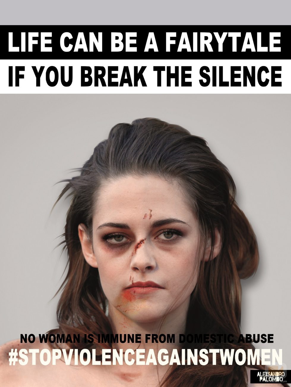 Kristen Stewart con la cara demacrada para "Break the Silence"