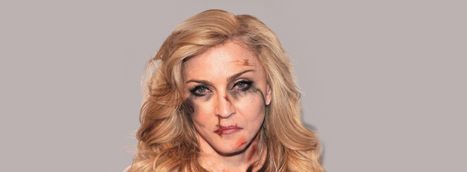 Madonna agredida para 