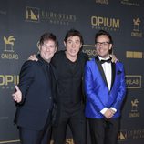 Carlos Latre, Manel Fuentes y Àngel Llàcer en el photocall de los Premios Ondas 2015
