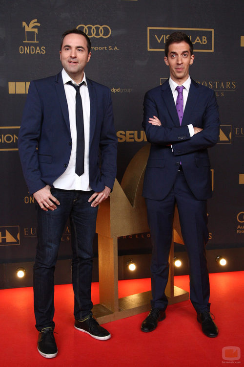 Raúl Pérez y David Broncano en la alfombra de los Premios Ondas 2015