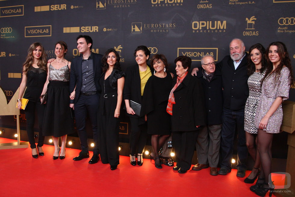 El equipo de "A vivir" en la alfombra de los Premios Ondas 2015