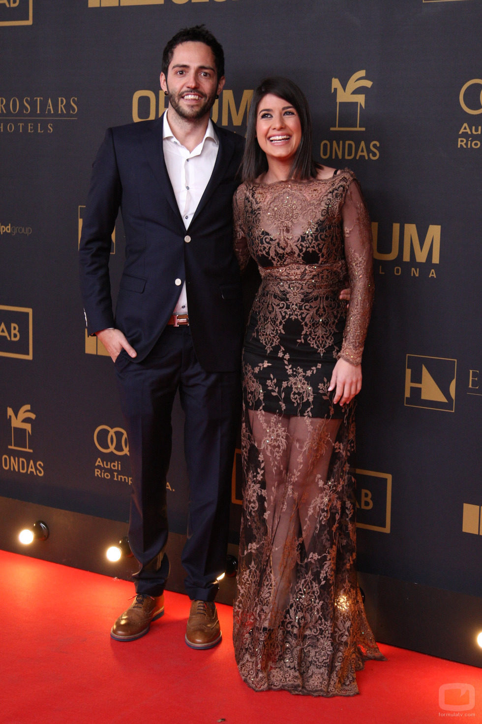David Guapo y Ares Teixidó posan en el photocall de los Premios Ondas 2015