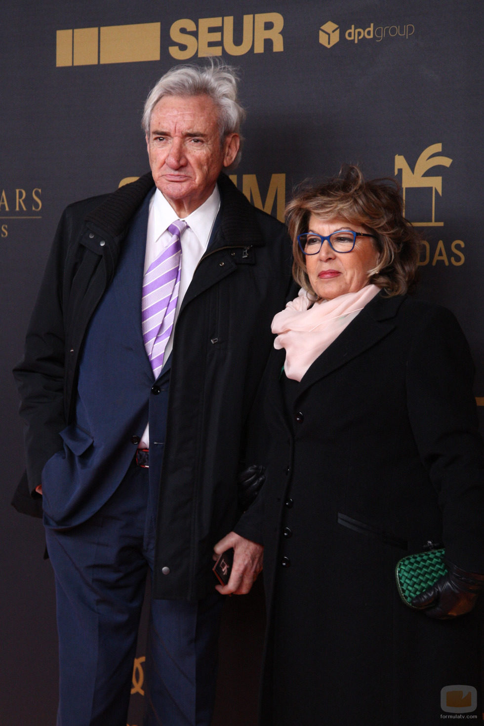 Luis del Olmo junto a Mercedes González en la alfombra roja de los Premios Ondas 2015