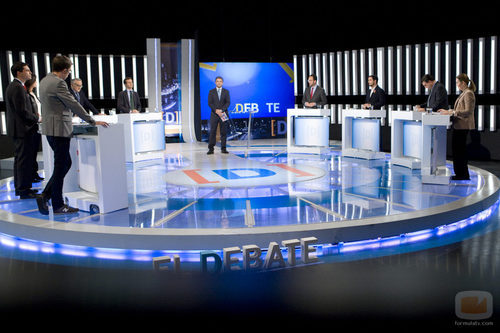 Los nueve participantes del debate  de La 1