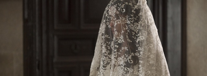 Margarita con el traje de novia