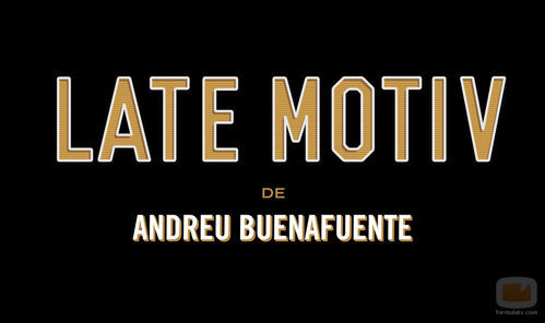 Logotipo de 'Late Motiv', en fondo negro