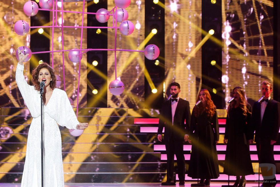 Vicky Larraz en la décimo tercera gala de 'Tu cara me suena'