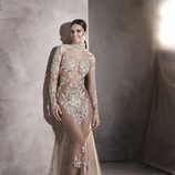 Cristina Pedroche luciendo el vestido de transparencias que llevó en las Campanadas 2015