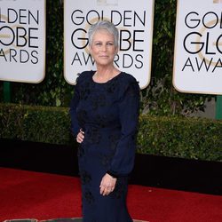 Jamie Lee Curtis en la alfombra roja de los Globos de Oro 2016