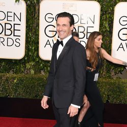 Jon Hamm en la alfombra roja de los Globos de Oro 2016