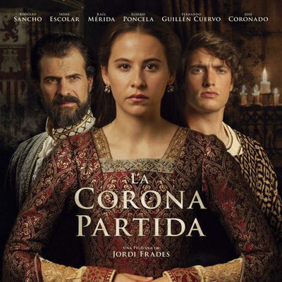 Irene Escolar, Rodolfo Sancho y Raúl Mérida en el cartel de 'La corona partida'
