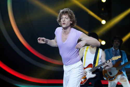 Edu Soto es Mick Jagger en la decimoquinta gala de 'Tu cara me suena'