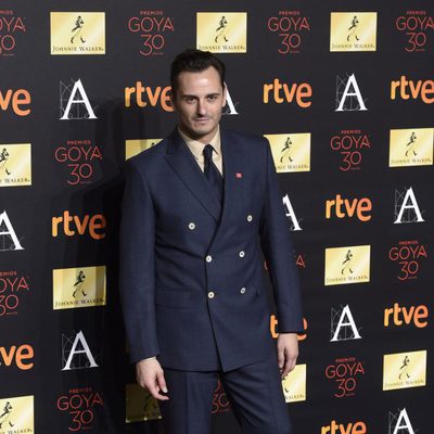 Asier Etxeandia en la alfombra roja de la cena de los nominados a los Goya 2016