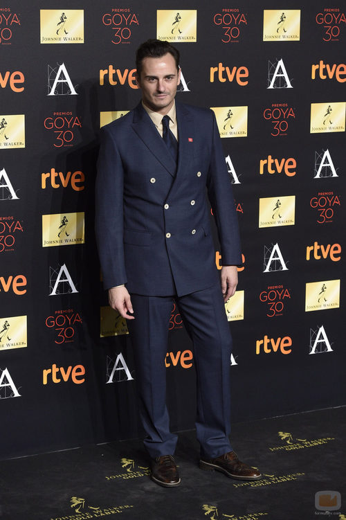 Asier Etxeandia en la alfombra roja de la cena de los nominados a los Goya 2016