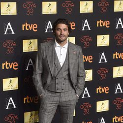 Alex García en la alfombra de la cena de los nominados a los Goya 2016