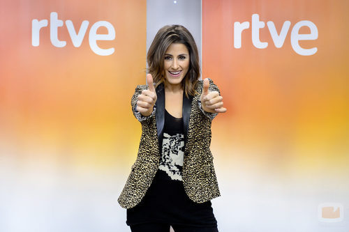 Barei en la rueda de prensa de 'Objetivo Eurovisión'