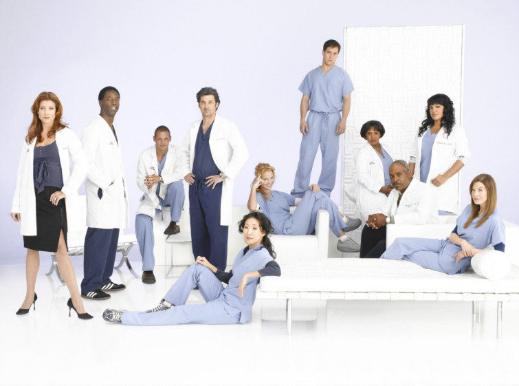 El elenco de Anatomía de Grey posa para la promo de la tercera temporada