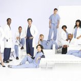 El elenco de Anatomía de Grey posa para la promo de la tercera temporada