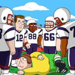 Peter Griffin juega al fútbol americano