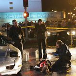 Escena de un crimen del capítulo "Asesino" de 'CSI: Las vegas'