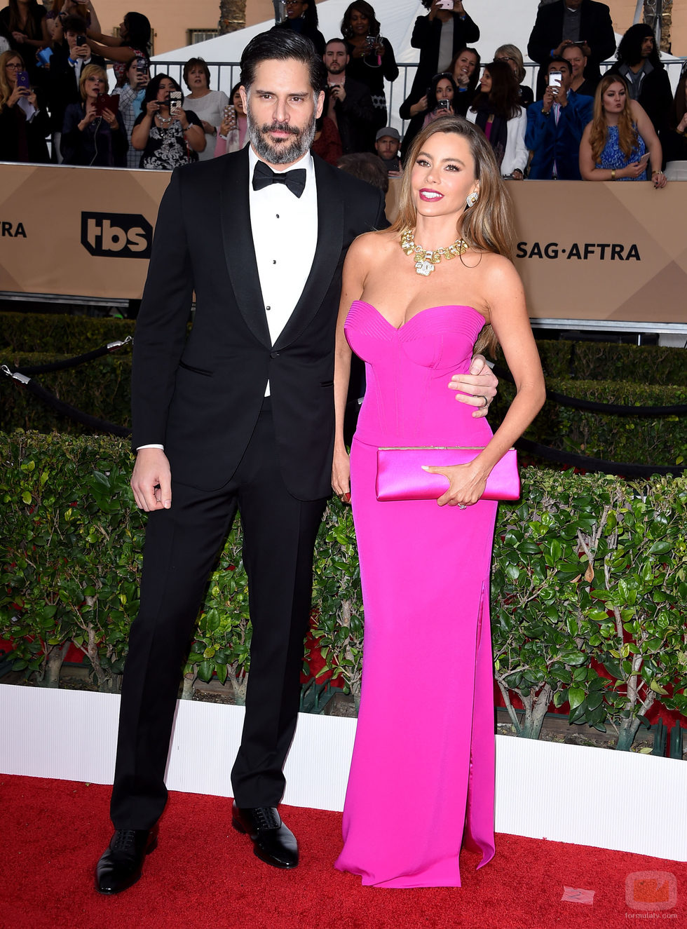 Sofia Vergara y Joe Manganiello en la alfombra roja de los SAG 2016