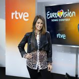 Barei en la rueda de prensa tras la preselección de Eurovisión en RTVE
