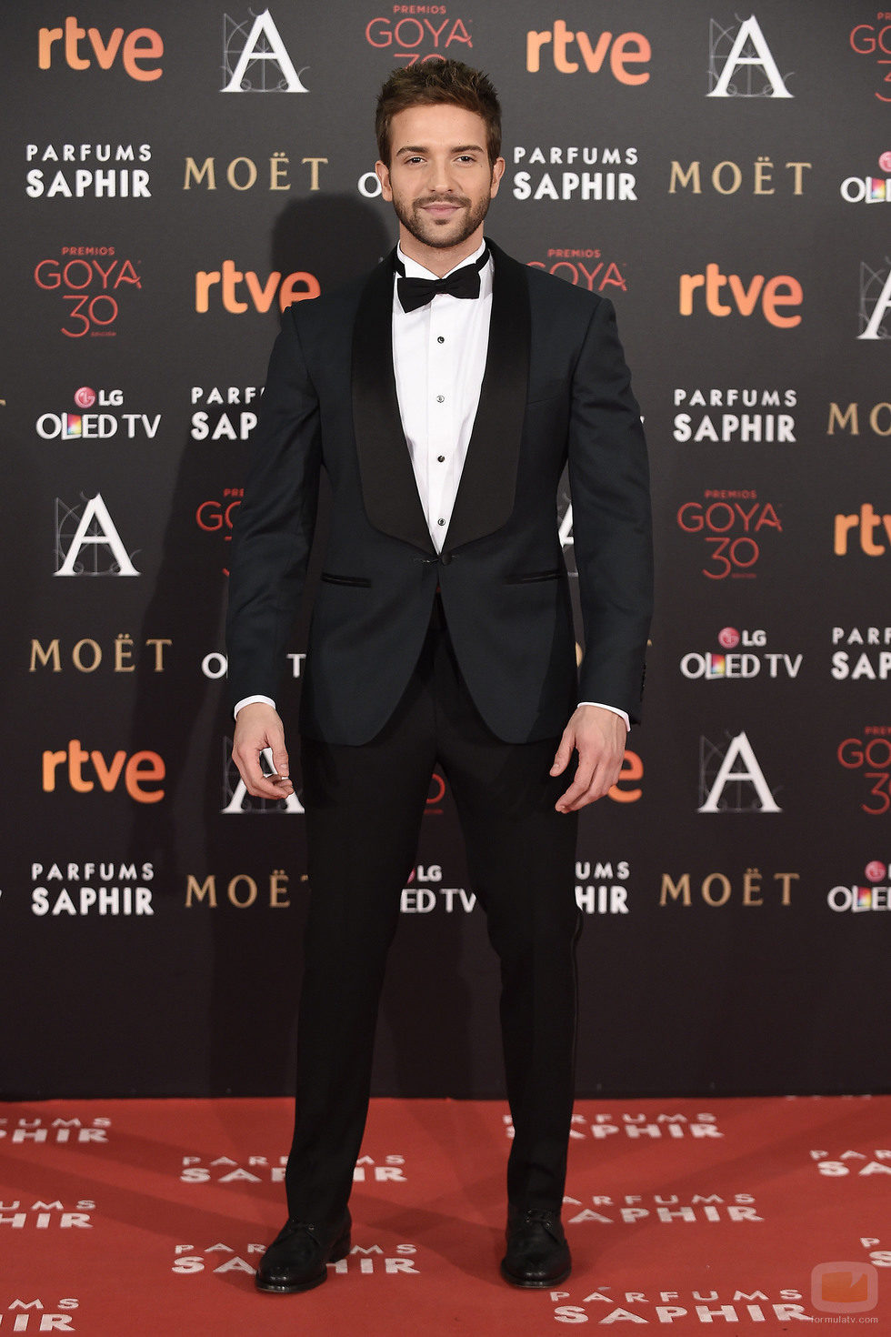 Pablo Alborán en la alfombra roja de los Goya 2016