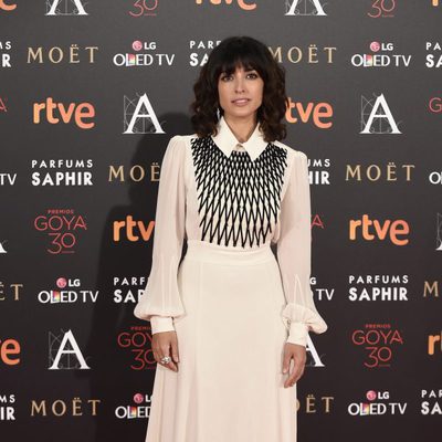 Inma Cuesta en la alfombra roja de los Goya 2016