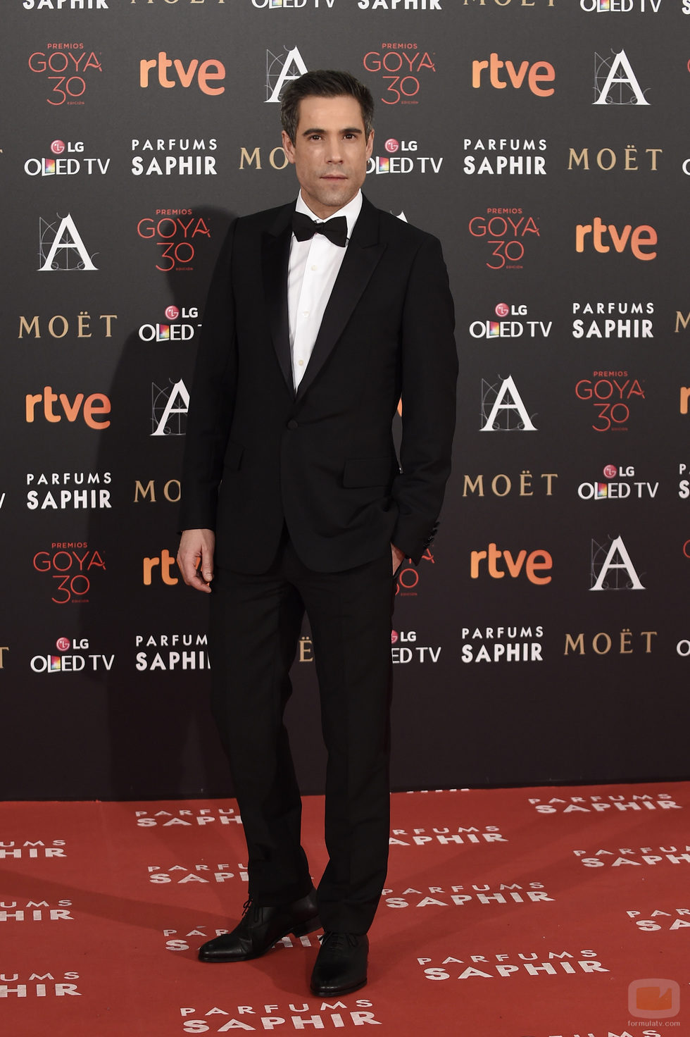 Unax Ugalde en la alfombra roja de los Goya 2016