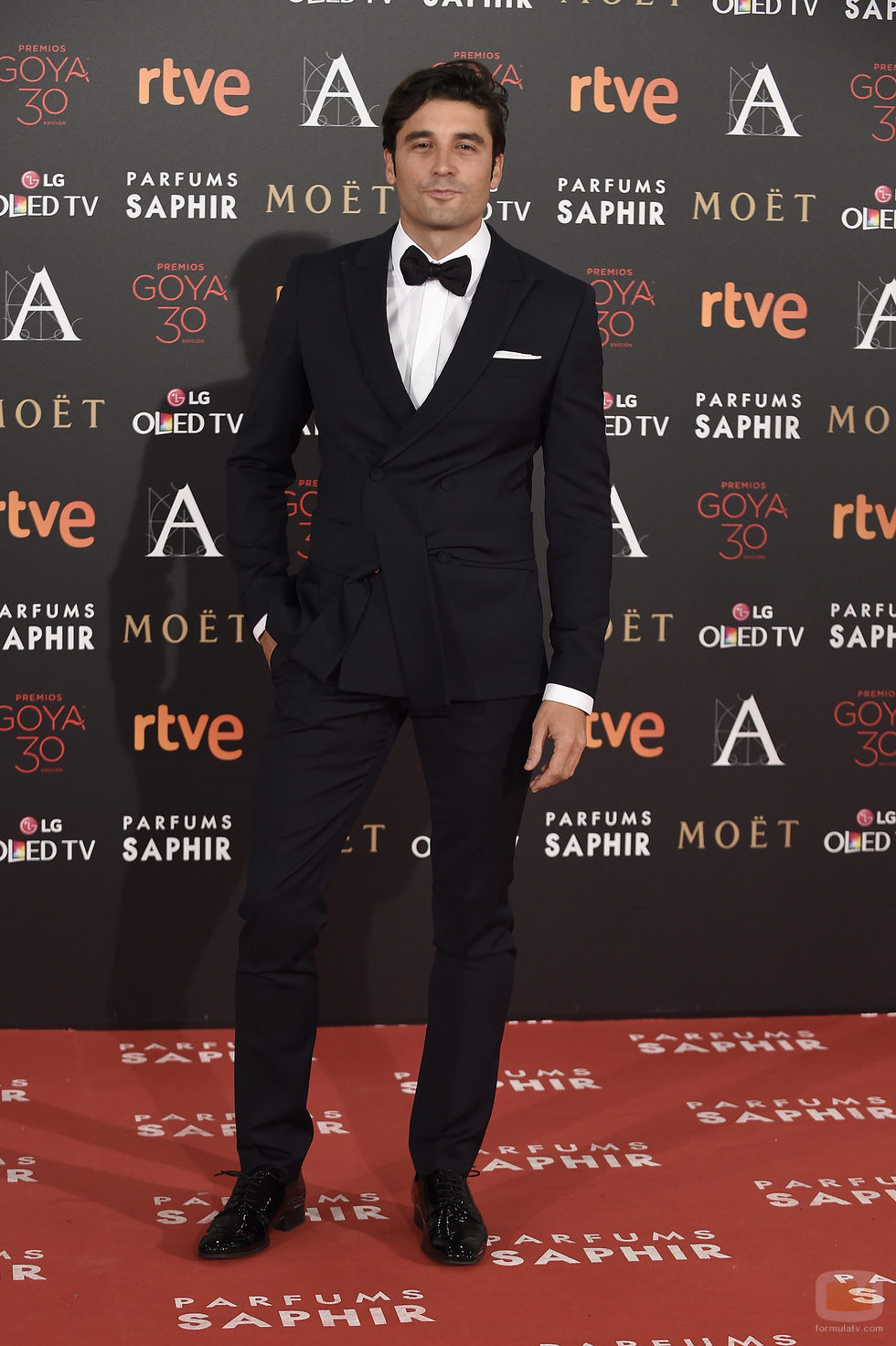 Álex García en la alfombra roja de los Goya 2016