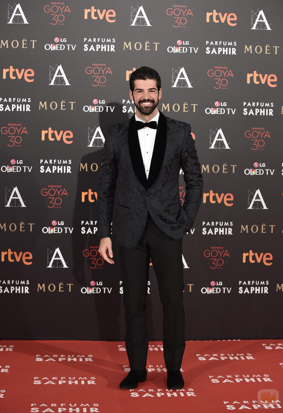 Miguel Ángel Muñoz en la alfombra roja de los Goya 2016