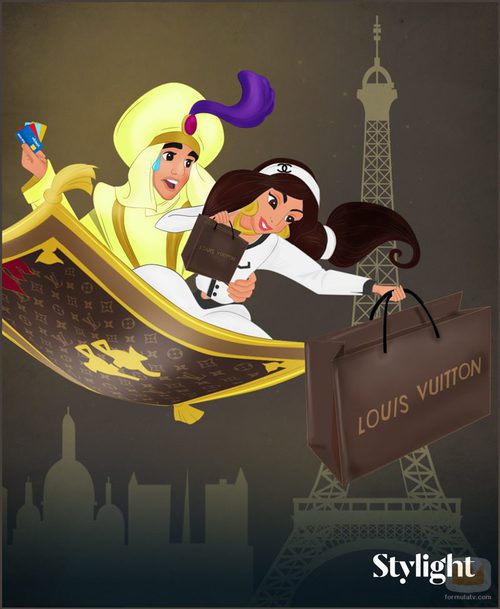 Jasmine y Aladdín pasan una velada romántica en París